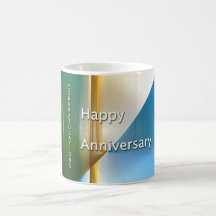 Aniversario feliz del empleado taza