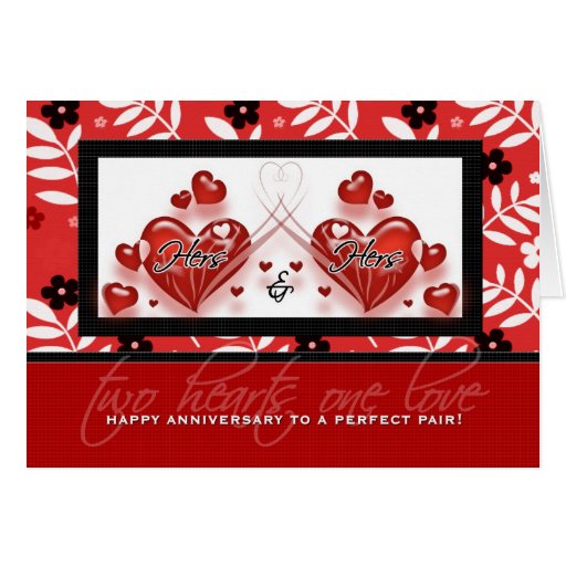 Aniversario lesbiano de los pares - el suyo y el s felicitacion 