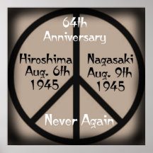 Aniversario nunca de Otra vez-Hiroshima/de Nagasak Posters