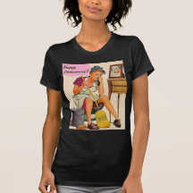 Aniversario retro del ama de casa camiseta