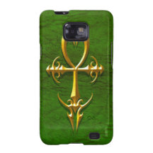 Ankh gótico, amarillo y verde galaxy SII coberturas