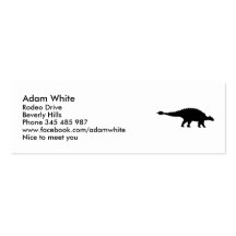 Ankylosaurus del dinosaurio tarjetas de visita