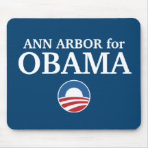 ANN ARBOR para el personalizado de Obama su ciudad Tapetes De Ratones
