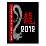 Año chino 2012 del dragón tarjetas postales