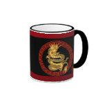 Año chino adornado de la taza helada dragón
