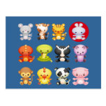 Año chino de los animales del zodiaco del conejo postal