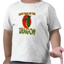 Año chino del dibujo animado del dragón camiseta