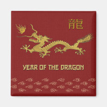 Año chino del dragón imán para frigorífico