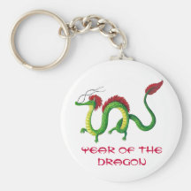 Año chino del dragón llavero