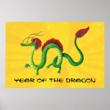 Año chino del dragón poster
