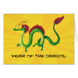 Año chino del dragón tarjetón