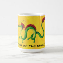 Año chino del dragón taza