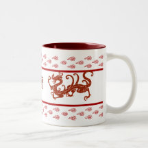 Año chino del dragón taza de café