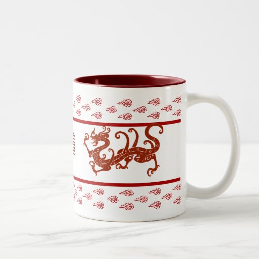 Año chino del dragón taza de café