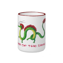 Año chino del dragón tazas