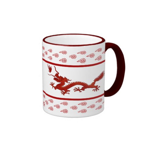 Año chino del dragón tazas