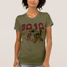 Año chino del tigre 2010 camisetas