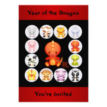 Año chino del zodiaco de la fiesta de cumpleaños d comunicado personal  
