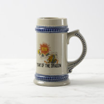 Año chino del zodiaco del dragón 2012 tazas