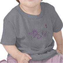 Año de la caligrafía rosada del dragón 2012 camiseta