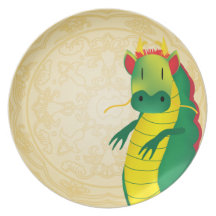 Año de la placa del dragón platos