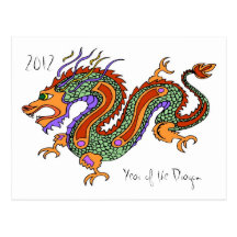 Año de la postal 2012 del dragón