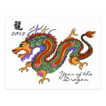 Año de la postal 2012 del dragón