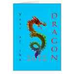 Año de la tarjeta 2012 de felicitación del dragón