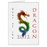 Año de la tarjeta 2012 de felicitación del dragón