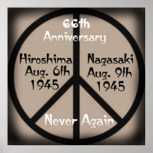 Año del aniversario de Hiroshima-Nagasaki/del pers Poster