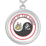 Año del círculo del conejo collares personalizados