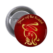 Año del conejo - prosperidad pin