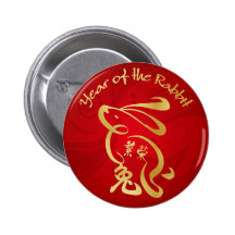Año del conejo - prosperidad pins