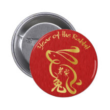 Año del conejo - prosperidad pins