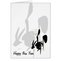Año del conejo tarjeta