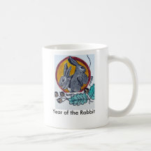 Año del conejo taza de café
