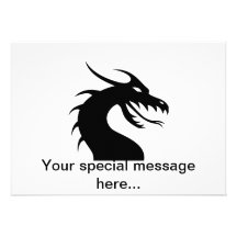 Año del dragón - cabeza del dragón invitaciones personalizada