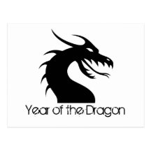 Año del dragón - cabeza del dragón tarjetas postales