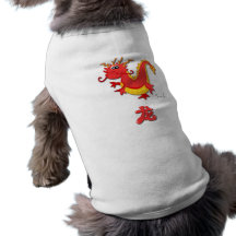 Año del dragón camisas de mascota