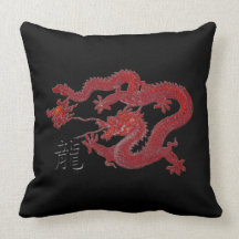 Año del dragón: Cera roja Almohadas