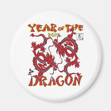 Año del dragón imanes para frigoríficos