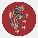 Año del dragón pegatina redonda
