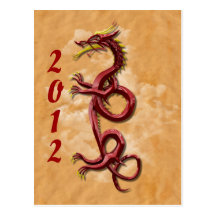 Año del dragón postales