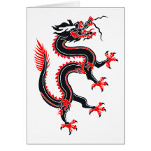 Año del dragón tarjeta