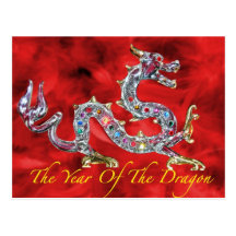 Año del dragón tarjetas postales