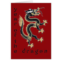 Año del dragón tarjetón