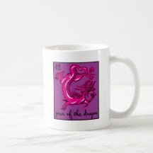Año del dragón tazas de café