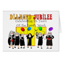 Año del jubileo de diamante de las monjas 75.o de  felicitacion 