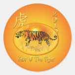 Año del pegatina 2010 del tigre
