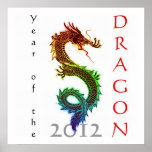 Año del poster 2012 del dragón